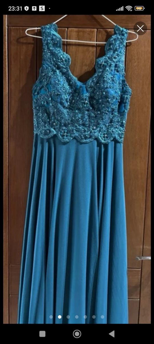 Abito da festa blu verde taglia Alma & Gemela 