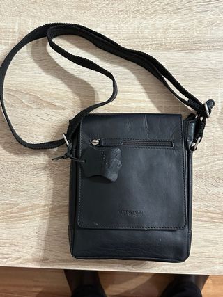 Bolso unisex con bandolera cuero Leather Morgado