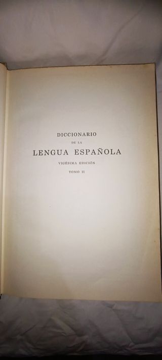 Diccionario lengua española H hasta Z