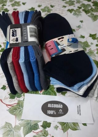 13 pares de calcetines en algodón