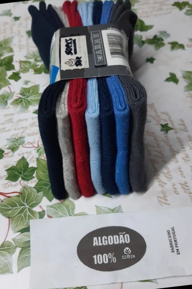 13 pares de calcetines en algodón