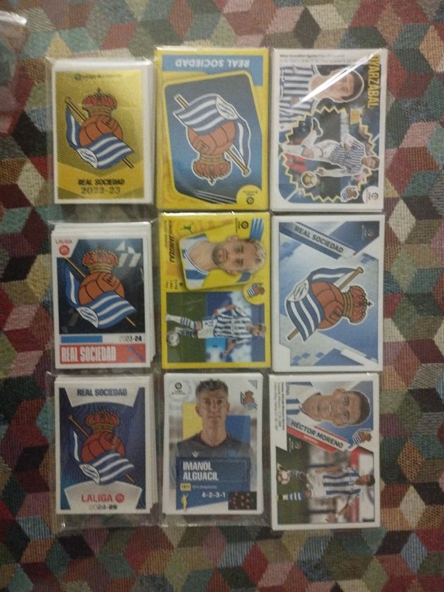 Lote de cromos de la Real Sociedad.