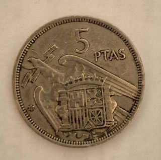 Moneda 5 pesetas 1957
