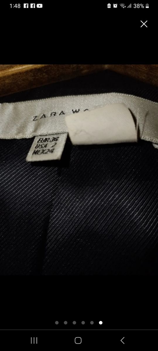 Chaqueta negra  Zara 36