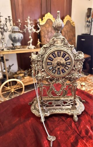 Reloj a cuerdas Victoriano funcionando Frances 