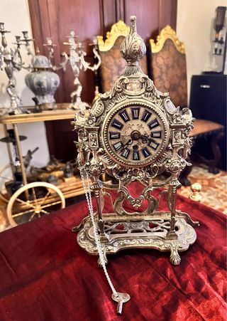 Reloj a cuerdas Victoriano funcionando Frances 