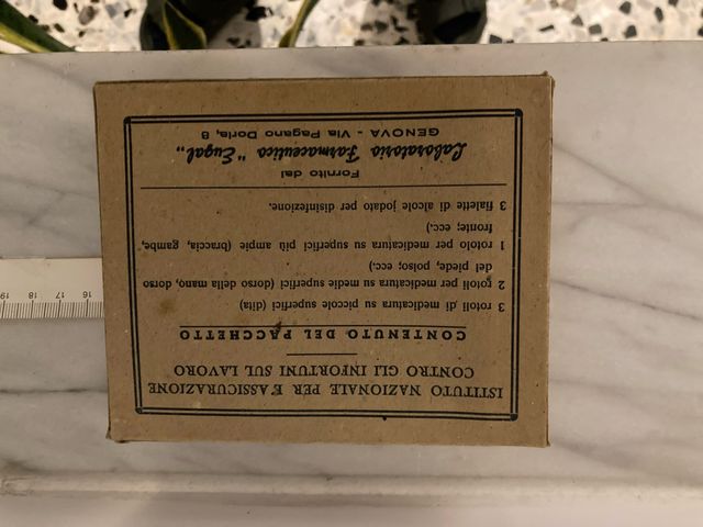 Vecchio Kit soccorso Istituto INAIL vintage