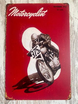 Cartel decoración motorcyclist