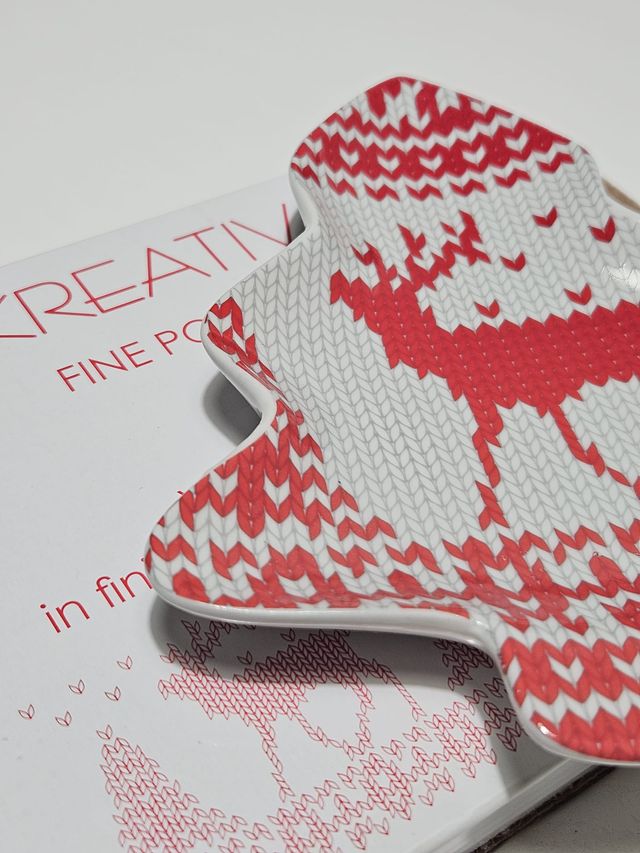 vassoio natalizio ceramica decorata