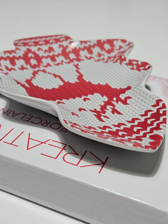 vassoio natalizio ceramica decorata