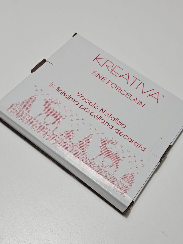 vassoio natalizio ceramica decorata