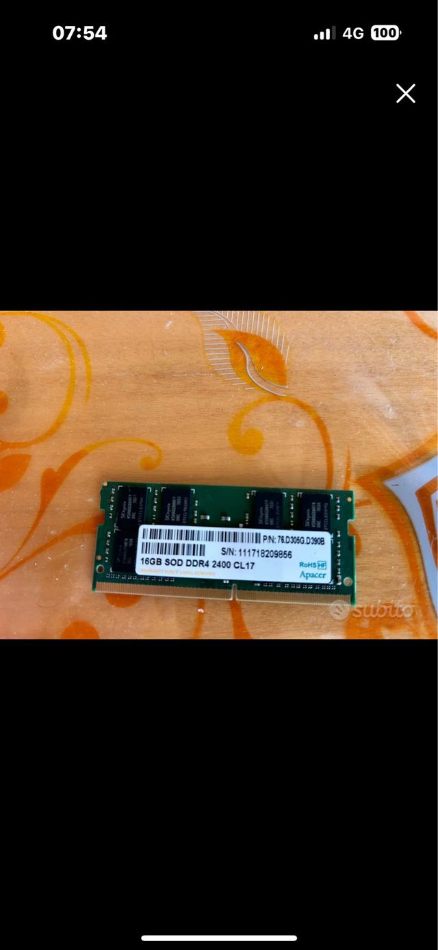 Ram ddr4 portatili 16MB