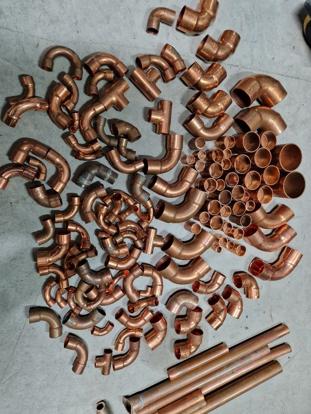 Piezas de cobre fontanería frío industr