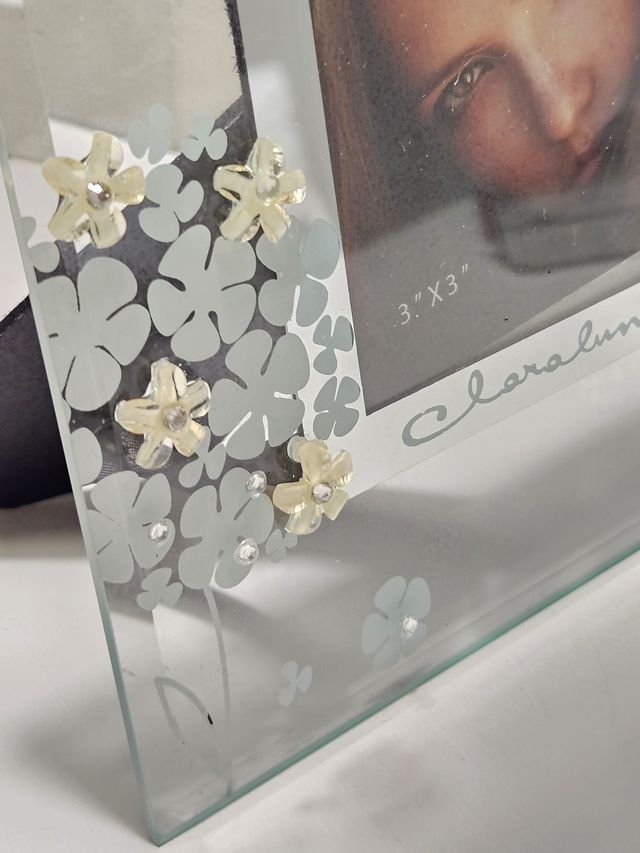 cornice porta foto in vetro