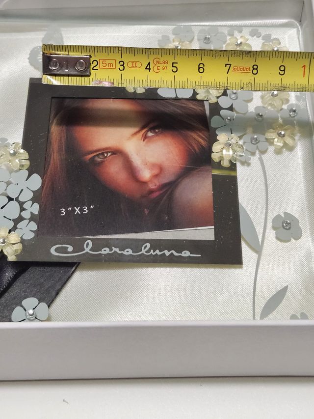 cornice porta foto in vetro