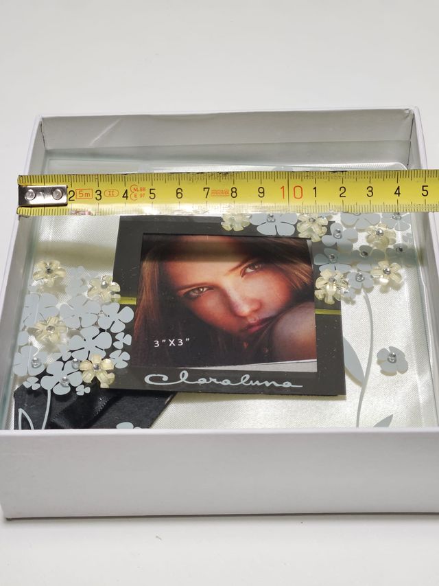 cornice porta foto in vetro