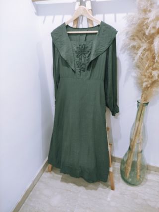 Vestido verde largo