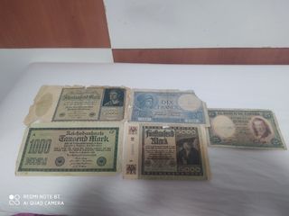 billetes extranjeros antiguos
