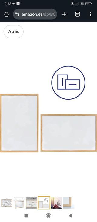 Pizarra blanca 60×90 cm