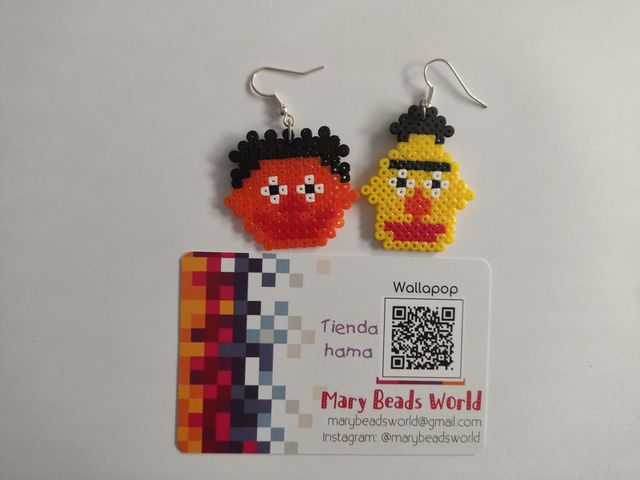 Pendientes Epi y Blas Barrio Sésamo hama