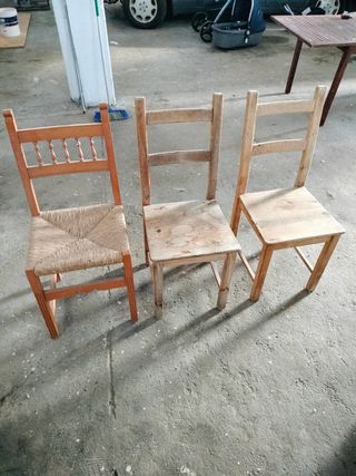 Sillas de madera