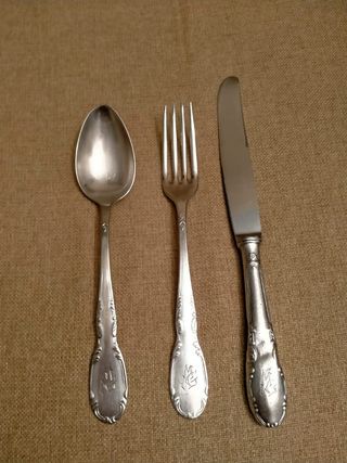 Cubiertos de alpaca antiguos