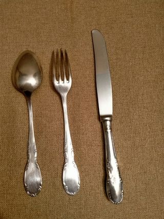 Cubiertos de alpaca antiguos