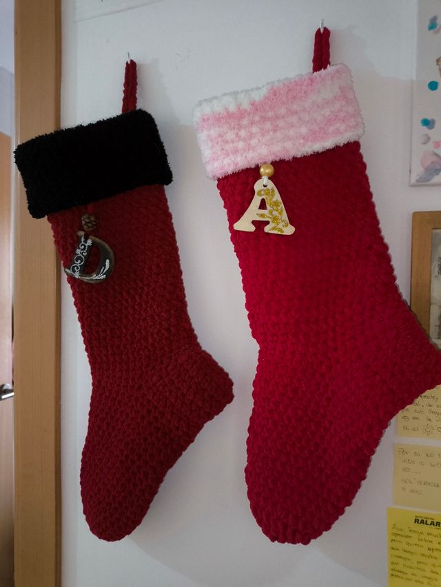 Calcetines navideños a crochet