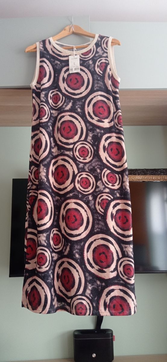 Vestido estampado largo 