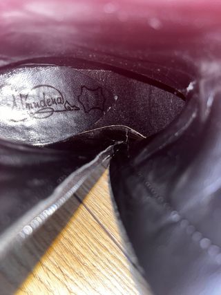 Botas de piel y ante gris