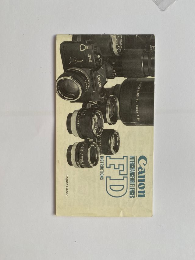 Catalogo manual objetivos canon fd