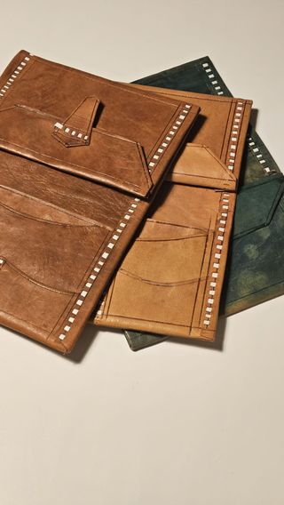 Portafoglio 100% pelle Marocco SET 3PZ