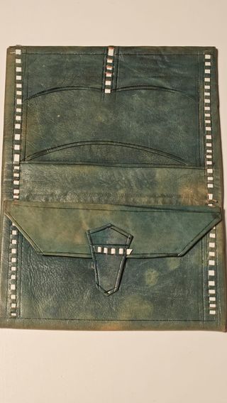 Portafoglio 100% pelle Marocco SET 3PZ