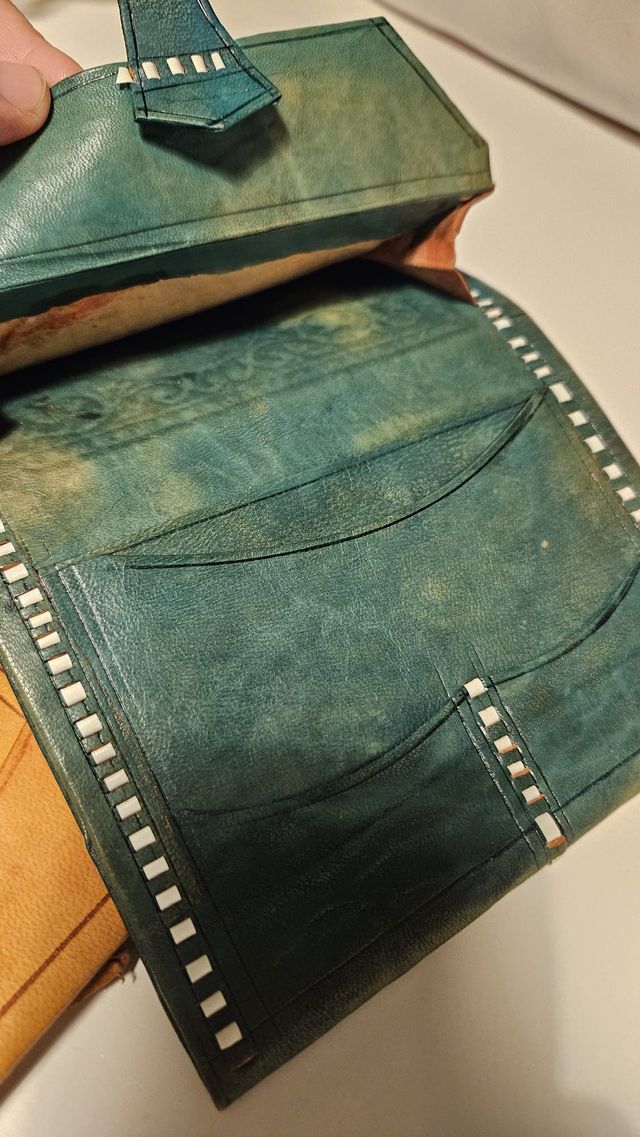 Portafoglio 100% pelle Marocco SET 3PZ