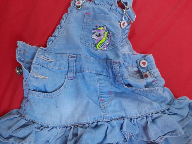 2 vestitini in jeans 18-24 mesi