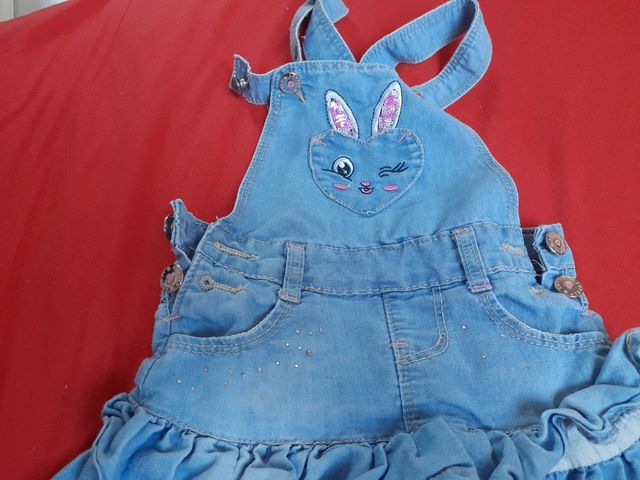 2 vestitini in jeans 18-24 mesi