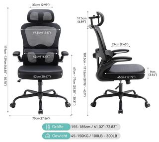Silla de oficina ergonómica con percha - NUEVA