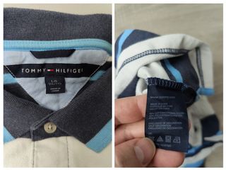 Polo Tommy Hilfiger rayas azul blanco S