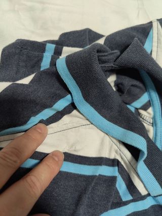 Polo Tommy Hilfiger rayas azul blanco S