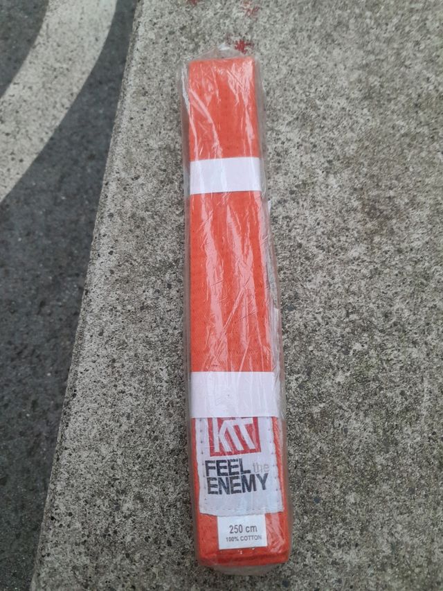 Cinturón taewkondo color naranja