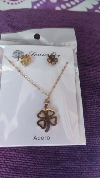 Conjunto pendientes y gargantilla