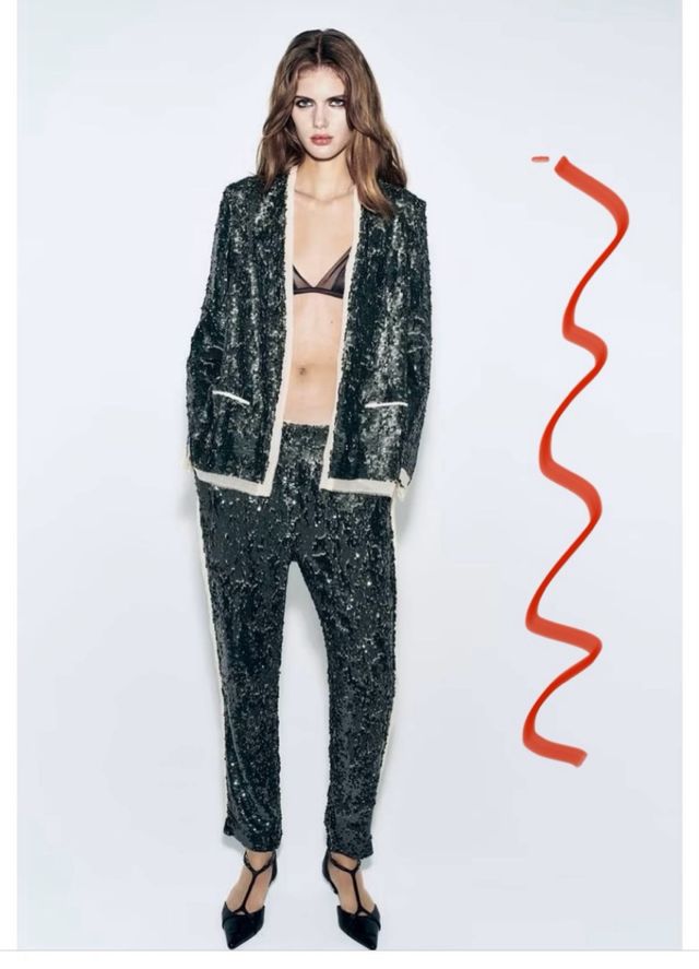 Blazer lentejuelas Zara