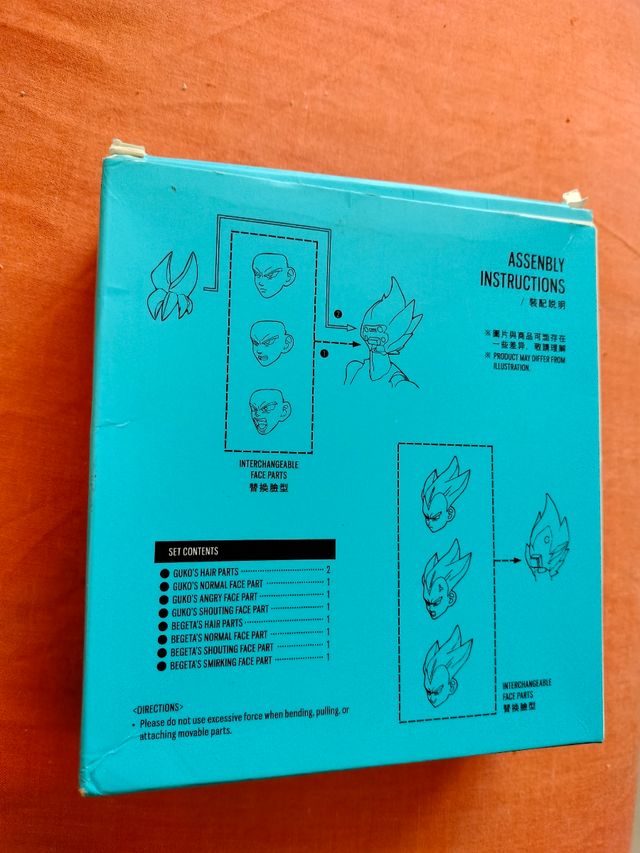 Set de caras para Goku y Vegeta