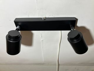 Lampada faretti orientabili metallo nero