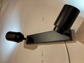 Lampada faretti orientabili metallo nero