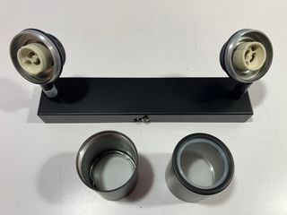 Lampada faretti orientabili metallo nero