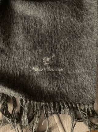 Bufanda alpaca gris oscura grande