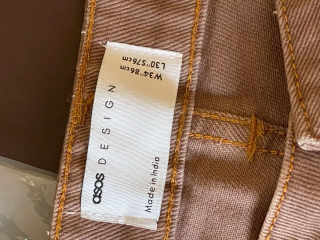 Pantalon Vaquero Marron Asos Design