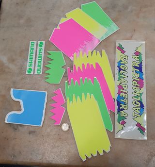 Adesivi bici fluo anni 80