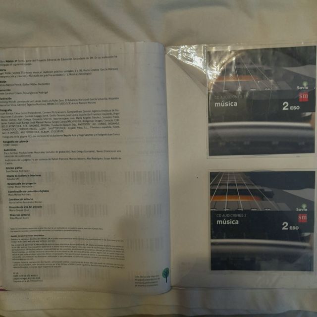 Libro de música segundo de la ESO